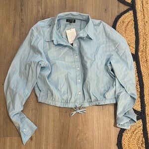 J. Crew Light Blue Button-Up Top